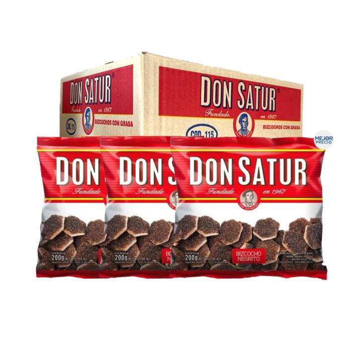 Galletitas DON SATUR Bizcocho Negrito x 30u.